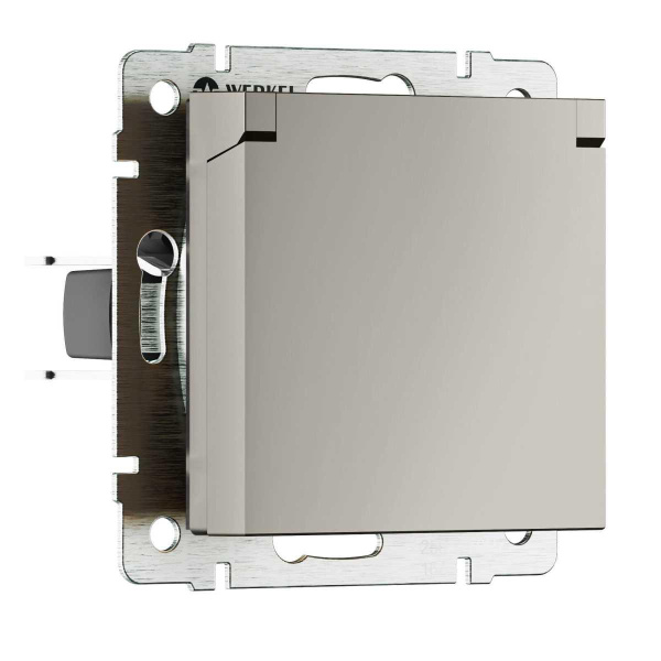 Розетка влагозащ. с зазем. с защит. крышкой и шторками (дымчатый) W1271204/ a069464