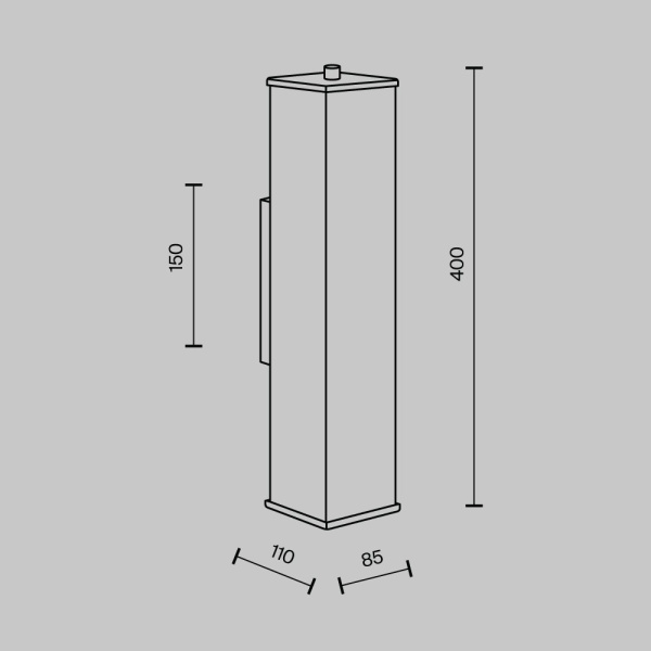Настенный светодиодный светильник Modelux Modestyle MS.108.400 BS