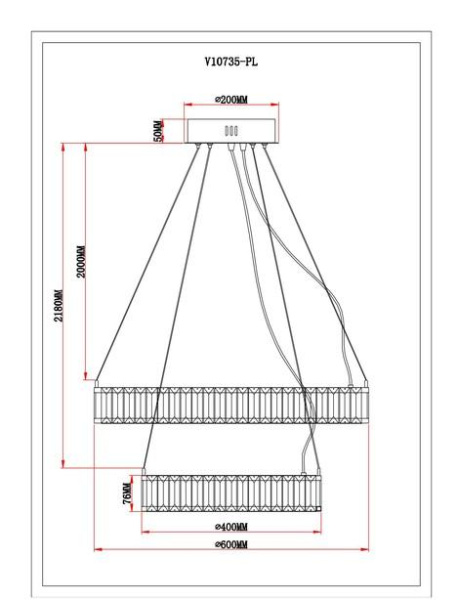 Подвесной светодионый светильник Moderli Asti V10735-PL