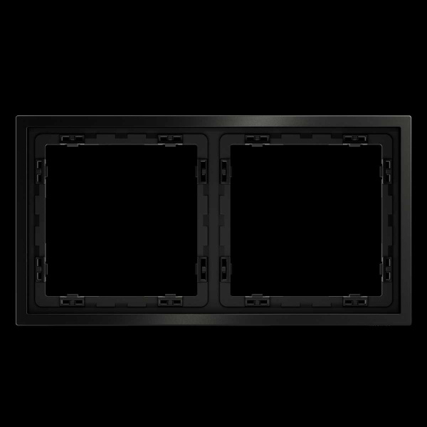 Рамка металлическая на 2 поста, S70 Metal (антрацит) Voltum VLSM120212