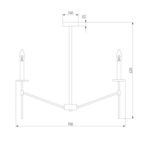 Подвесная люстра Eurosvet Anders 60142/6 латунь