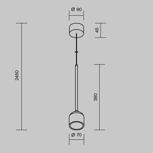 Подвесной светильник Maytoni Outdoor O491PL-L8B3K