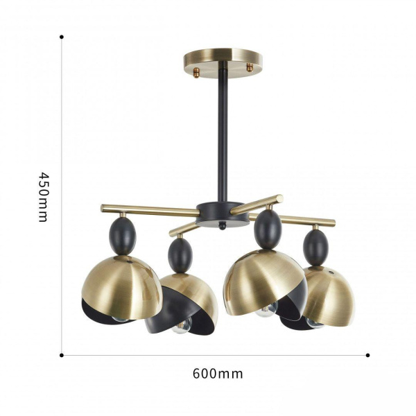 Потолочная люстра Arte Milano Neapolis71307 271307/4 BK/GD