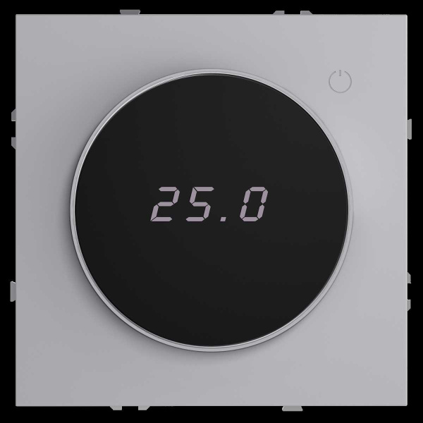 Терморегулятор электронный S70 с индикацией и датчиком, для теплого пола, (серый) Voltum VLS070116