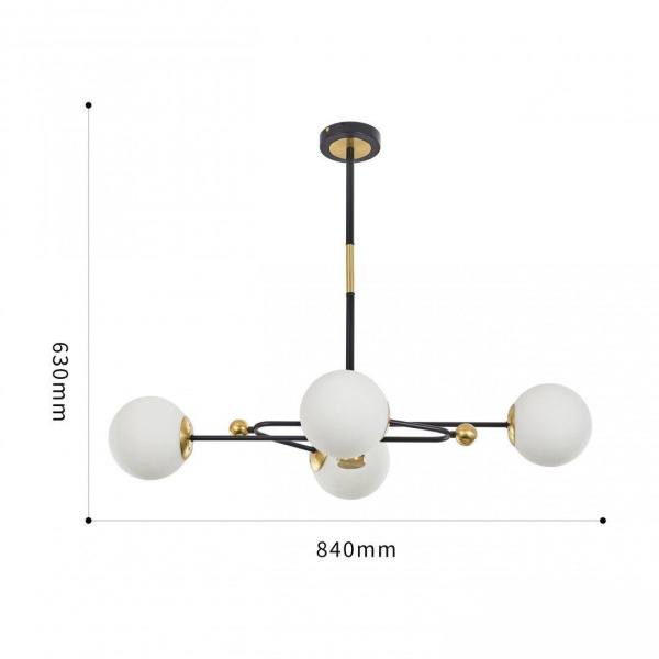 Подвесная люстра Arte Milano Neapolis72708 272708/4 BK/GD