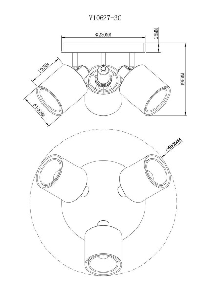 Спот Moderli Room V10627-3C