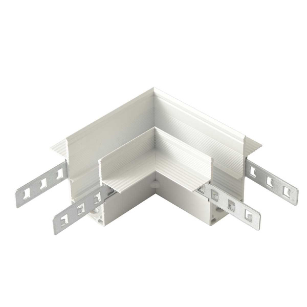 Соединитель для магнитного встраиваемого шинопровода для ГКЛ12,5 мм угловой Crystal Lux CLT 0.223 11 WH