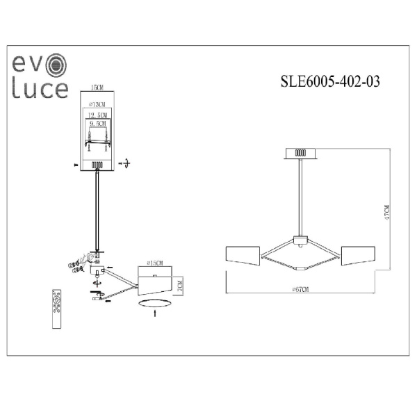 SLE6005-402-03 Светильник потолочный Черный/Черный LED 3*10W