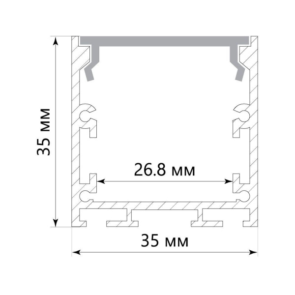 Профиль алюминиевый накладной Feron Линии света CAB256 10372
