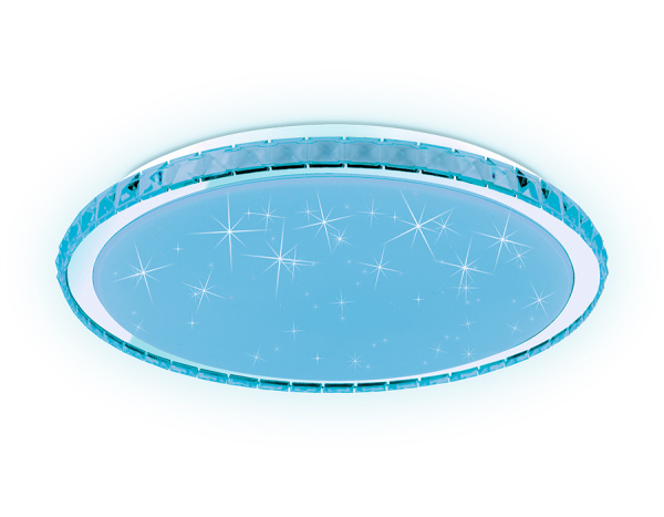 FF501 Светодиодный светильник c подсветкой RGB FF501 CH хром 60W 3000-6400K D400*70 (ПДУ ИК)