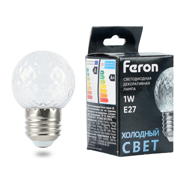 Лампа светодиодная Feron LB-385 E27 1W 6400K 52176