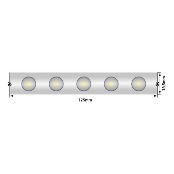 Светодиодная влагозащищенная лента SWG 18W/m 48LED/m 2835SMD холодный белый 5M SWG-248-24-W20/45-67 008219