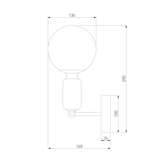 50251/1 Настенный светильник черный