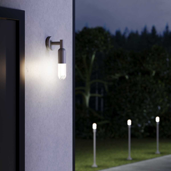 Уличный настенный светодиодный светильник Elektrostandard Isida 35165/U серый a062883