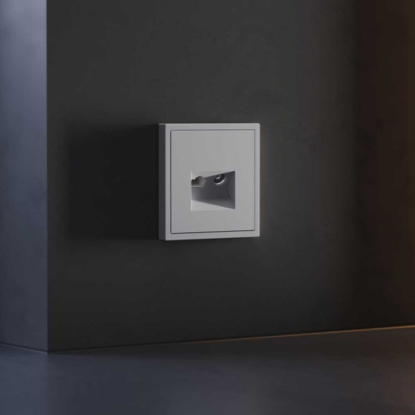 Накладка для розетки TV+RJ45 кат. 6, S70 (серый) Voltum VLS002716