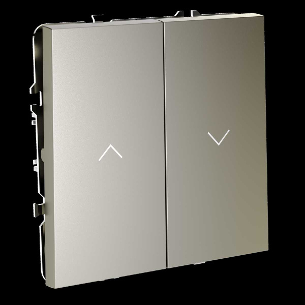 Выключатель встраиваемый Voltum S70 для жалюзи 10А шелк VLS020704