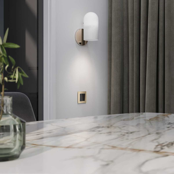 Выключатель двухклавишный проходной Werkel черный акрил W1122048 4690389197666