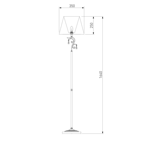 Торшер Eurosvet 01023/1 серебро