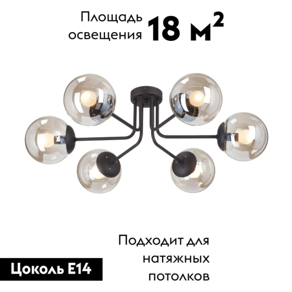 Потолочная люстра Vitaluce V4998-1/6PL