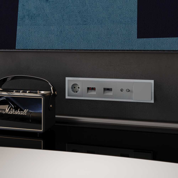 Рамка стеклянная Voltum S70 на 5 постов, (сталь, стекло) VLS110505