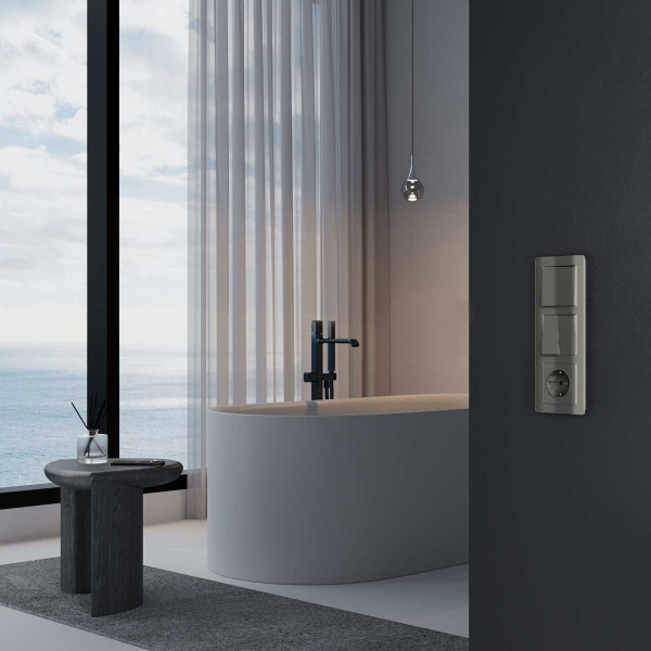 Выключатель Werkel двухклавишный графит акрил W1120044 4690389197444