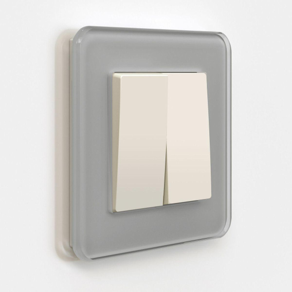 Выключатель двухклавишный Werkel айвори матовый W1120062 4690389184642