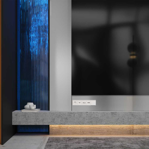 Накладка для розетки с заземлением, S70 (хлопок) Voltum VLS000613