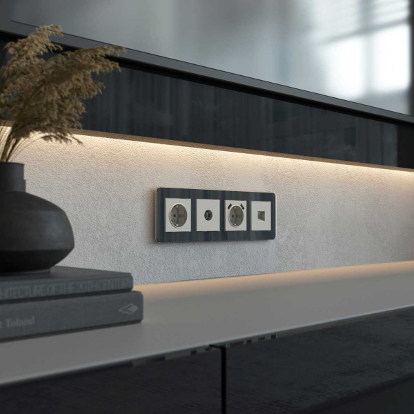 Розетка Ethernet RJ-45 (дымчатый) W1281004/ a069467