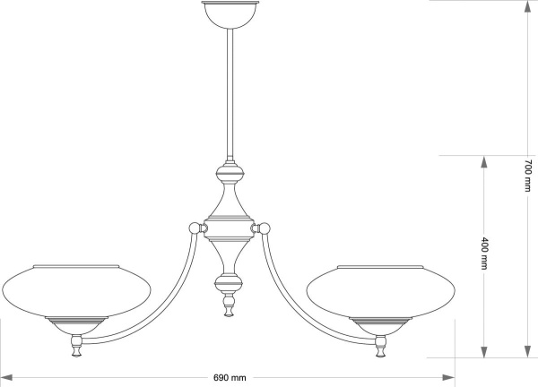 Подвесной светильник KUTEK San Marino Klosz SAN-ZW-2(P)CR