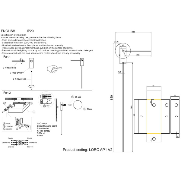 Бра Crystal Lux Loro AP1 V2 Black
