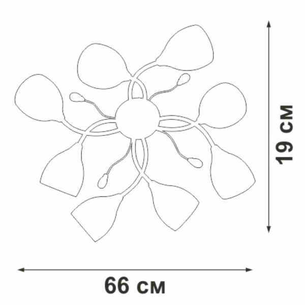 Потолочная люстра Vitaluce V3161-0/8PL