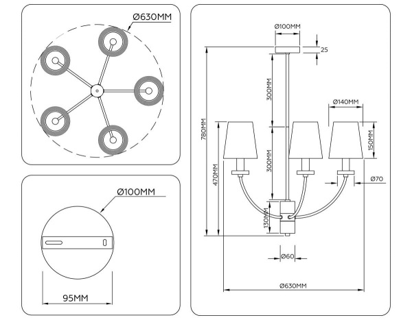 Люстра Ambrella Light HIGH LIGHT LH75351