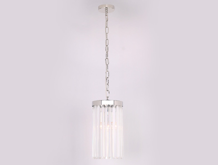 10110 10111/S , Подвесной светильник, Nickel Clear crystal D18*H32/132 cm E27 1*60W